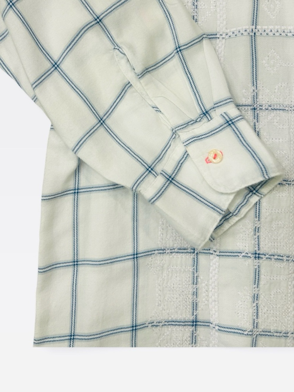 Johnny Was “3J Workshop” Embroidered 3/4 Sleeve Button Up Tunic Top Size Medium - Picture 5 of 11
